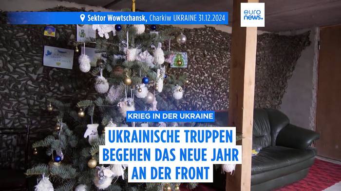 Video: Ukrainische Truppen begehen das Neue Jahr an der Front