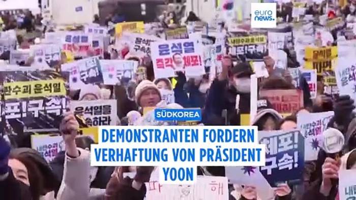 News video: Demonstranten fordern Verhaftung von Präsident Yoon