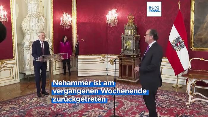 News video: Österreich: Alexander Schallenberg als Interimskanzler vereidigt