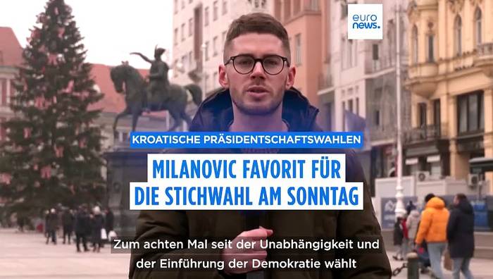 Video: Kroatiens amtierender Präsident ist Favorit für den Sieg bei der Stichwahl