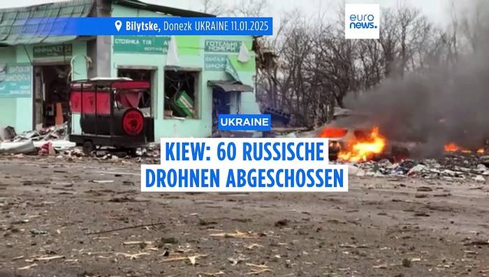 Video: Ukrainische Armee will über 60 russische Drohnen abgeschossen haben