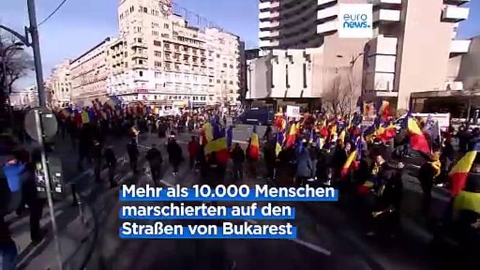 News video: Demonstranten in Bukarest fordern schnelle Neuwahlen
