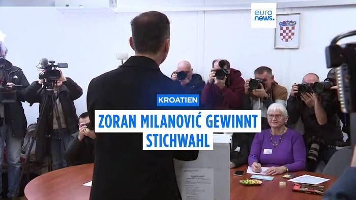 Video: Präsidentschaftswahl in Kroatien: Amtsinhaber Zoran Milanović setzt sich durch