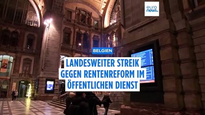 Video: Landesweite Streiks in Belgien: Flüge und Züge fallen aus