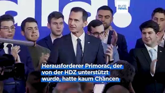 Video: Gemischte Reaktionen in Kroatien auf Milanovićs Sieg