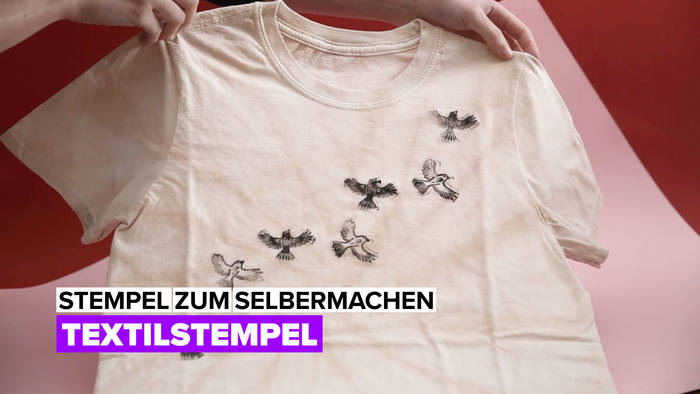 Video: Stempel zum Selbermachen: Textilien mit originellen Motiven