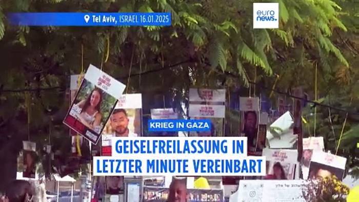 News video: Krieg in Gaza: Geiselfreilassung in letzter Minute vereinbart