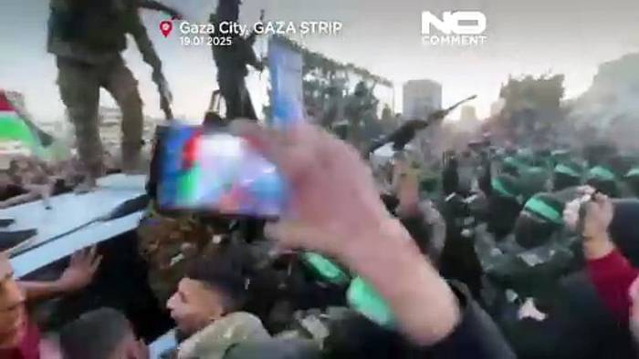 Video: Der Moment, in dem die israelischen Geiseln freigelassen wurden