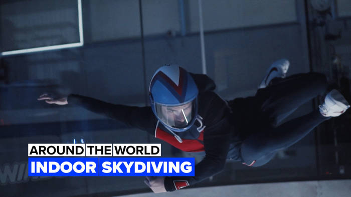 News video: Around the world: Indoor Skydiving