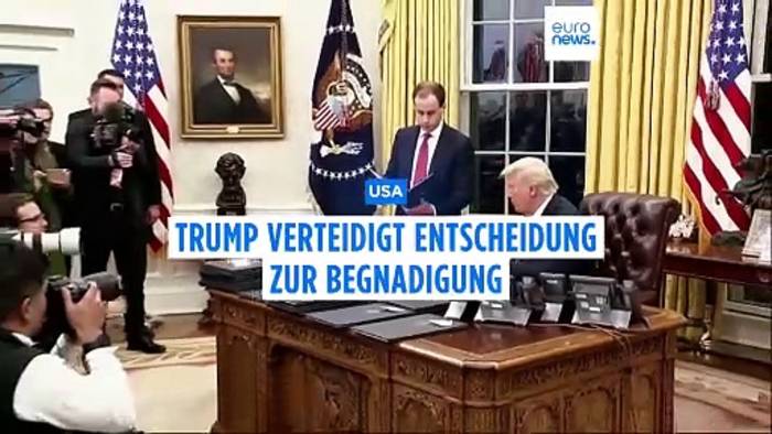 News video: Trump verteidigt Begnadigungen im Zusammenhang mit dem Sturm aufs Kapitol