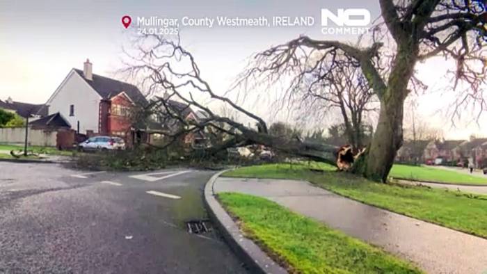 Video: Éowyn trifft Irland und das Vereinigte Königreich mit Böen von 183 km/h