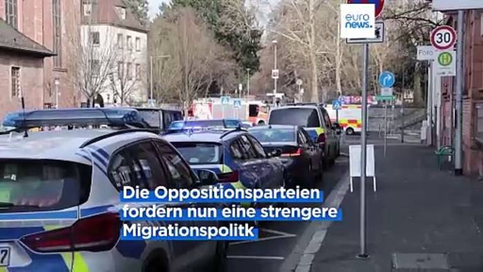 News video: Messerattacke in Aschaffenburg: Heftige Debatte über Migrationspolitik