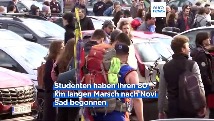 Video: Serbien: Studenten starten 80 km langen Protestmarsch