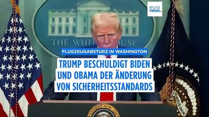 News video: Flugzeugabsturz: Trump beschuldigt Biden und Obama der Änderung von Sicherheitsstandards