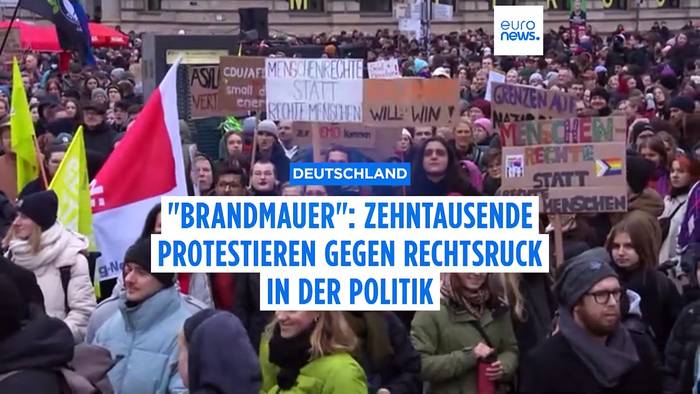 News video: Zehntausende protestieren gegen Rechtsruck in der Politik