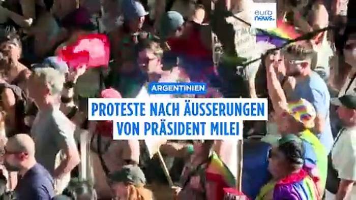 Video: Argentinien: Proteste nach kontroversen Äußerungen von Präsident Milei