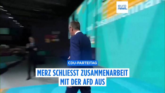 News video: CDU-Chef Merz schließt Zusammenarbeit mit der AfD aus