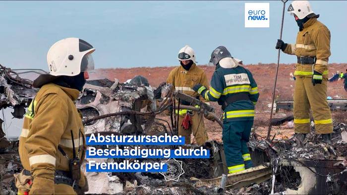 News video: Aserbaidschan Airlines Absturz durch Fremdkörper verursacht
