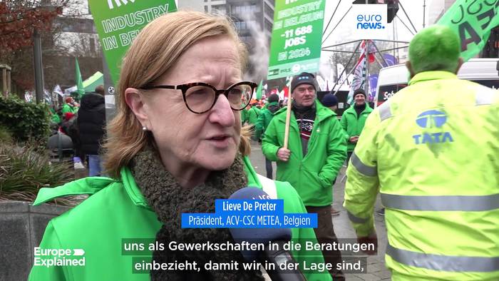 News video: Green Deal: EU-Metallarbeiter fordern Arbeitsplatzschutz