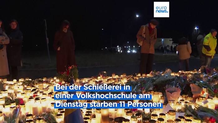 News video: Gedenken der Opfer der Massenschiesserei in Örebro