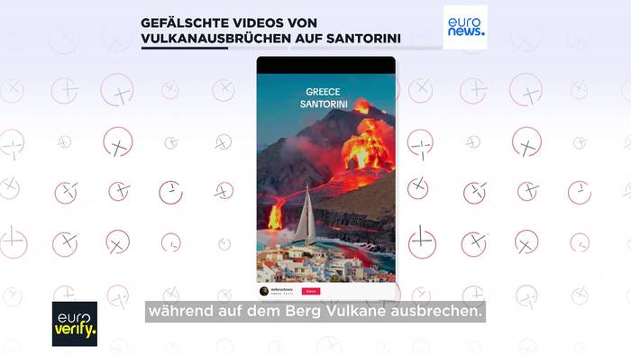 News video: Faktencheck: Gefälschte Videos zeigen angebliche Vulkanausbrüche auf Santorini