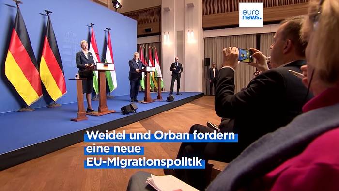 Video: AfD-Chefin Weidel und Ungarns Ministerpräsident Orbán: Einigkeit beim Thema Migration