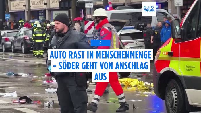 News video: Auto rast in Menschenmenge in München - Söder spricht von 