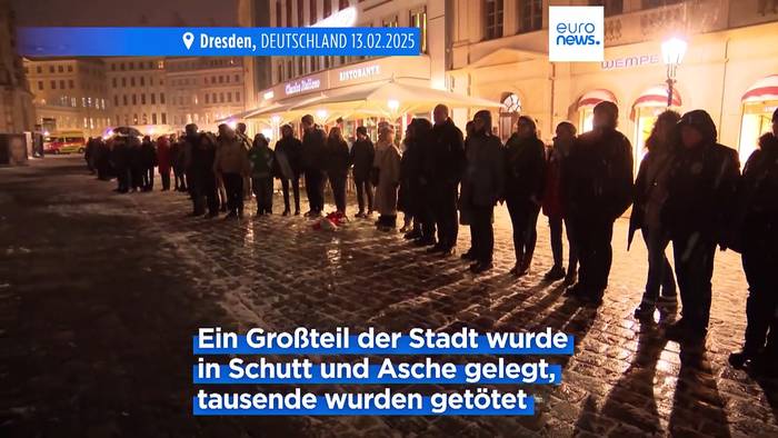 News video: Dresden gedenkt der alliierten Luftangriffe vor 80 Jahren