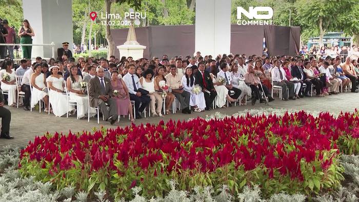 News video: Massenhochzeit zum Valentinstag in Peru