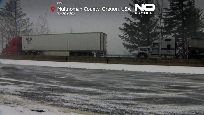 Video: Massenkarambolage bei Winterwetter in Oregon
