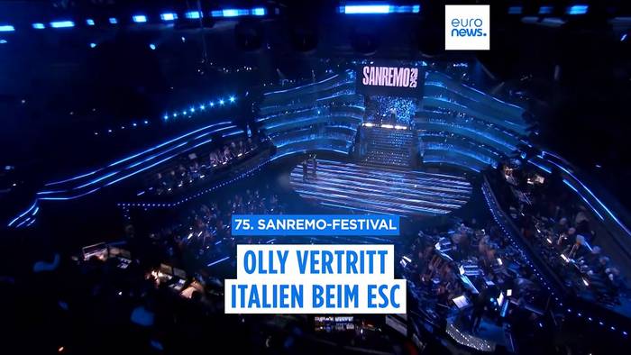 News video: Außenseiter Olly gewinnt Musikfestival von Sanremo und fährt zum ESC nach Basel