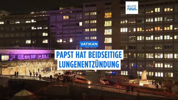 News video: Vatikan: Papst hat eine Lungenentzündung in beiden Lungenflügeln