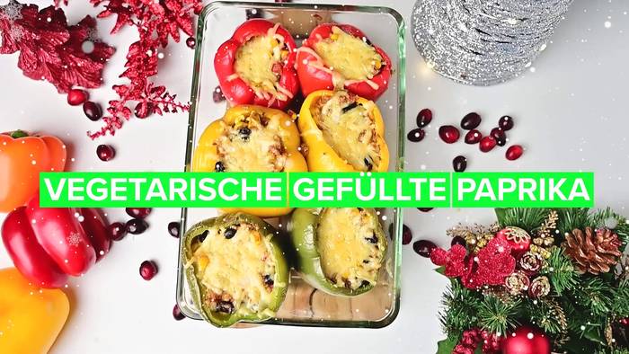 Video: Weihnachtsleckereien: gefüllte Paprika