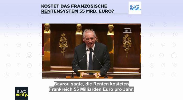News video: Faktencheck: Kostet Frankreichs Rentensystem 55 Milliarden Euro pro Jahr?