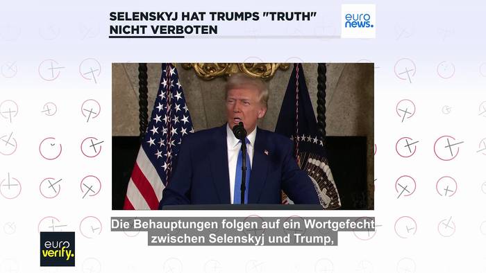 News video: Faktencheck: Hat Selenskyj Trumps Plattform Truth Social verboten?