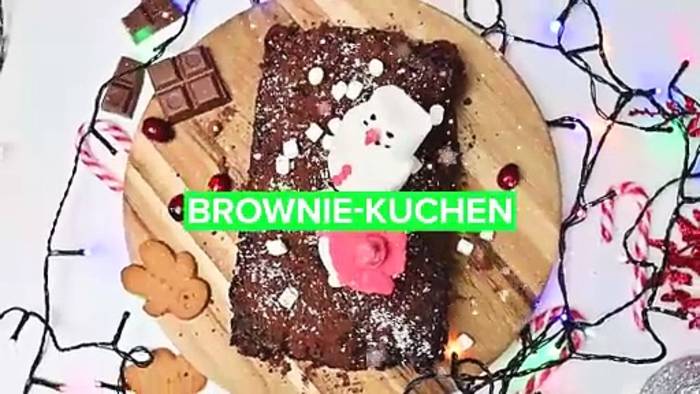 Video: Weihnachtsleckereien: Brownie-Kuchen