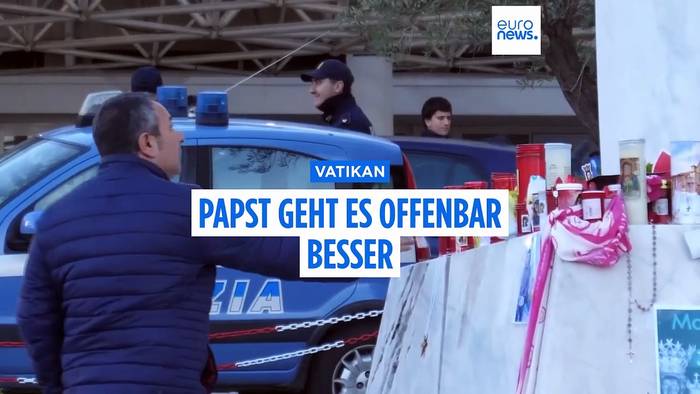 News video: Papst Franziskus geht es offenbar ein wenig besser - der 88-Jährige hat gefrühstückt