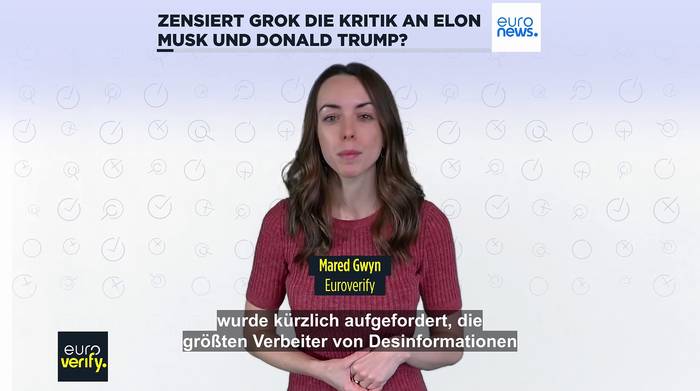 News video: Zensiert der KI-Chatbot Grok die Kritik an Elon Musk und Donald Trump?