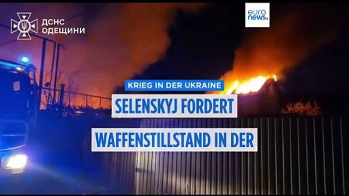 News video: Selenskyj fordert Waffenstillstand in der Luft und auf See