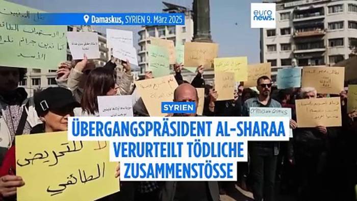 Video: Syriens Interimspräsident Ahmed al-Sharaa will Gewalt an der syrischen Küste untersuchen lassen