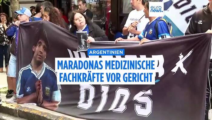 News video: Buenos Aires: Pflegeteam der verstorbenen Fussballlegende Maradona vor Gericht