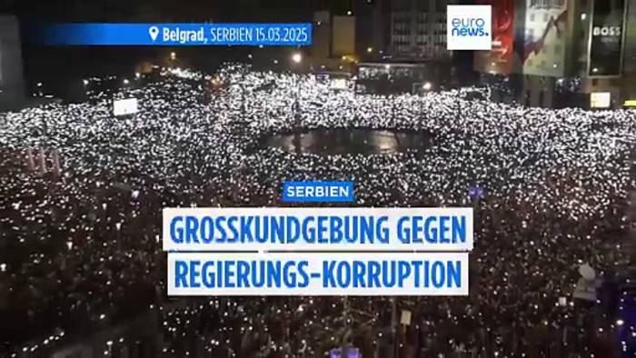 News video: Großkundgebung in Belgrad gegen Regierungs-Korruption