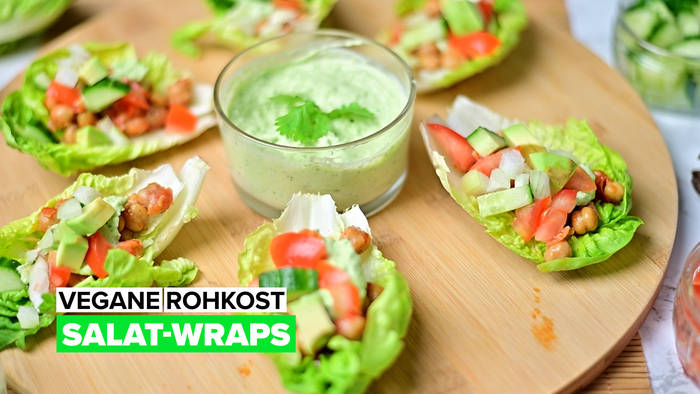 Video: Vegane Rohkost: Salat-Wraps