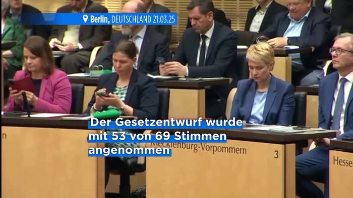 News video: Bundesrat stimmt historischem Finanzpaket zu