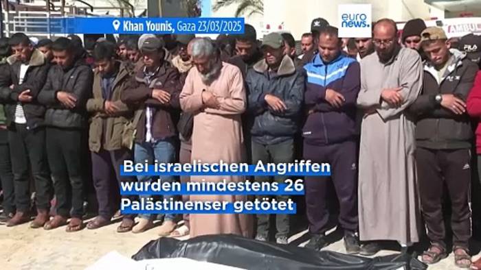 Video: Erneut Tote bei israelischen Angriffen im Süden Gazas, darunter ein hochrangiger Hamas-Vertreter