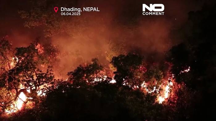 News video: Feuer wüten in Nepal und bedrohen Dörfer und wichtige Infrastruktur