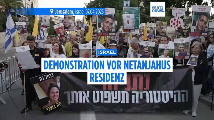 Video: Kundgebung für Geiseln vor Netanjahus Residenz in Jerusalem