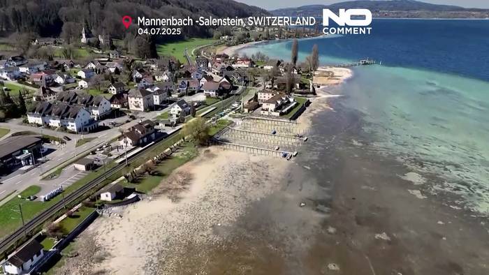 News video: Wasserstand des Bodensees erreicht historische Tiefststände wegen Dürre