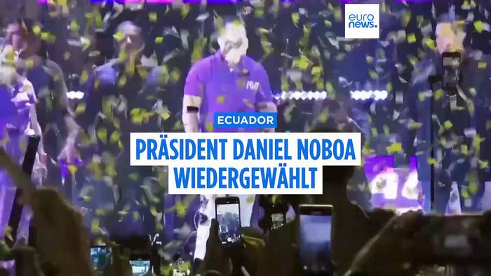 News video: Präsident Noboa sichert sich Wiederwahl in Ecuador
