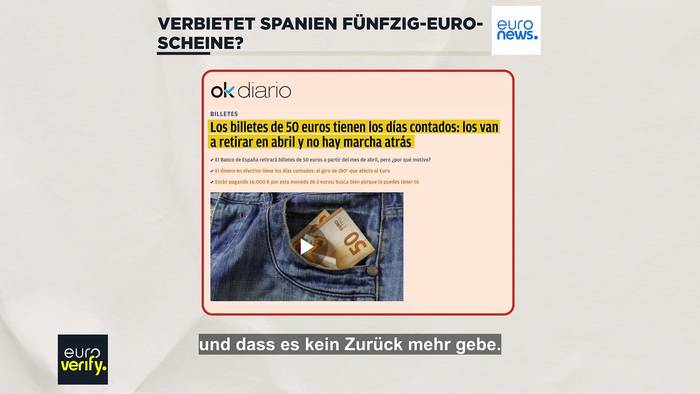 Video: Verbietet Spanien die Verwendung von 50-Euro-Scheinen?